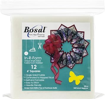 Bosal in-R-Form in-R Single-Sided Fusible Foam Stabilizer-6"X6" 12/Pkg