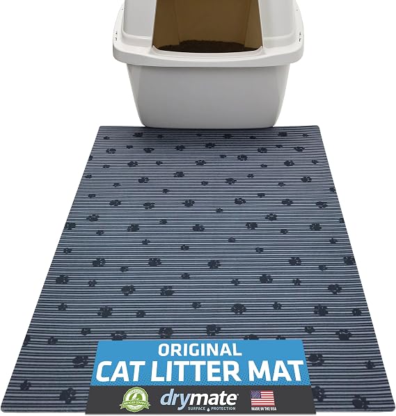 Drymate Cat Litter Box Mat, Litter Trapping Mat, Gray, 20x28