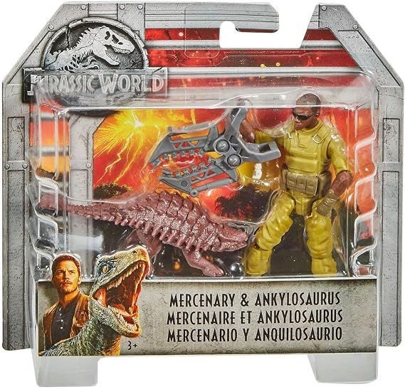 JURASSIC WORLD BASIC FIGURE Mercenary & Ankylosaurus