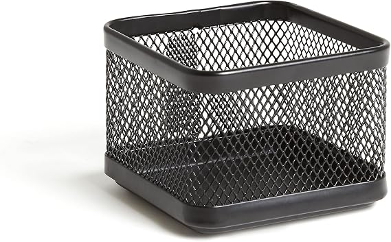 TRU RED Small Stackable Wire Mesh Accessory Holder, Matte Black