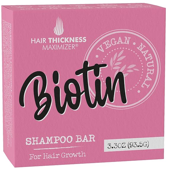 Hair Thickness Maximizer Biotin Shampoo Bar for Hair Growth. USA Made