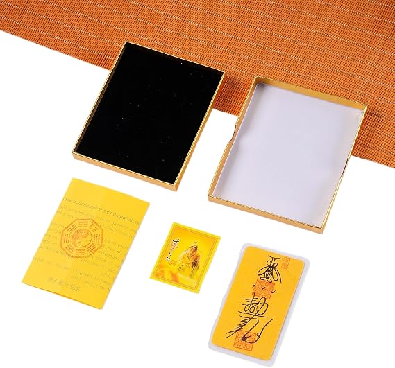 Chinese Feng Shui Talisman Amulets, Hand Drawn Traditional Symbols for Wealth, Health and Good Luck, Eastern Taoist Decor (Guidance Amulet)