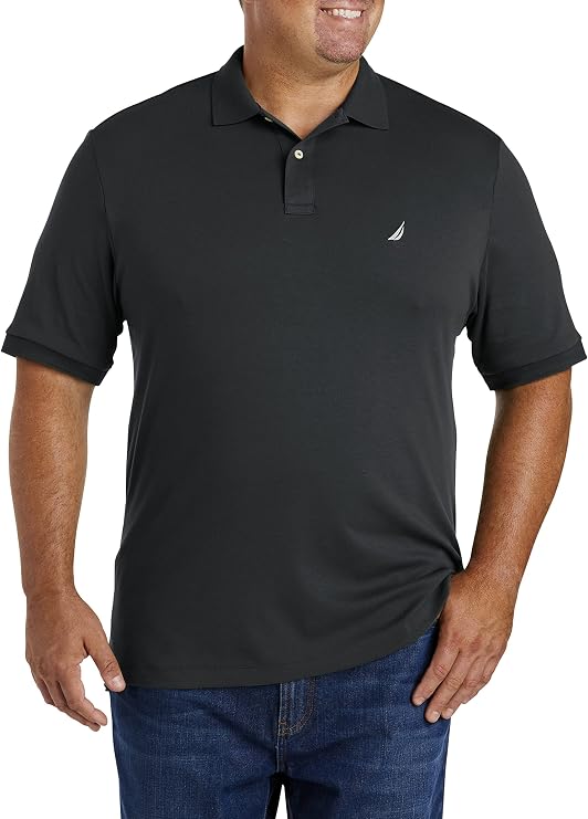 Nautica Men's Classic Fit Short Sleeve Dual Tipped Collar Polo Shirt