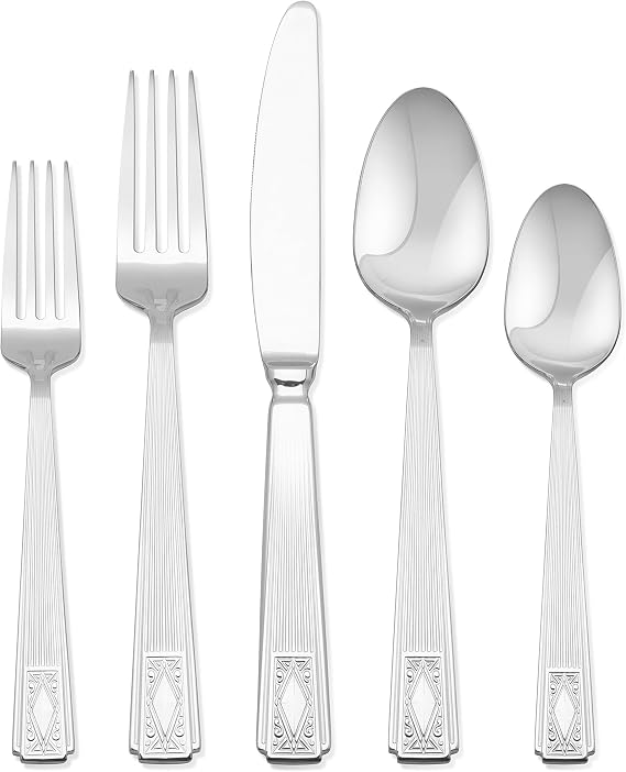 Hampton Forge Cabriole-20 Flatware Set, Service for 4, 18/10, 20-Piece, Silver