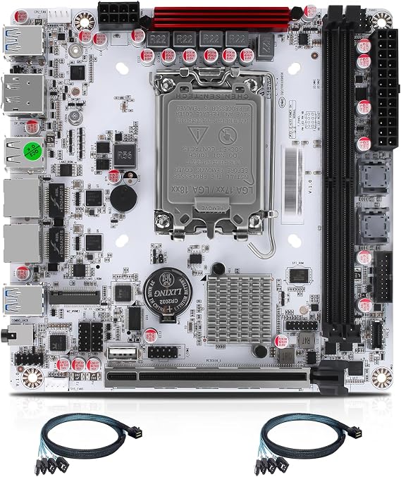 StoneStorm Q670 8-Bay NAS Mini ITX Motherboard(LGA1700, 12th/13th/14th Gen. Desktop Processor), 2*U-DIMM DDR5 MAX 64G, 3*M.2 NVMe, 8*SATA, i226-LM 2.5G vPro, 3*USB3.2, 1*Type-C 20Gbps, Dual 4K Display