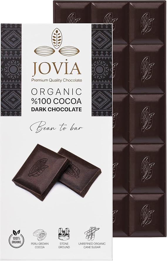jovia premium quality chocolate ORGANİK ÇİKOLATA -%100 BİTTER SADE