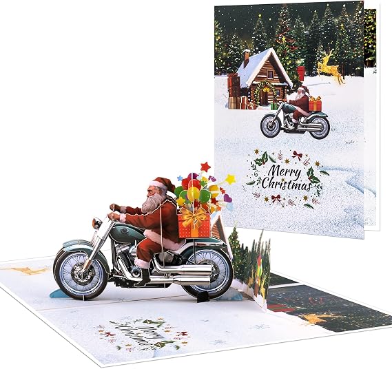 Snowmobile Pop Up 3D Greeting Cards with Blank Note and Envelope Ideal Gift for Friendship Love Anniversary Special Moments Christmas Birthday Holiday Party