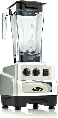 Omega Juicers Oz Omega BL480S 3 Peak Horse Power Commercial Blender, Variable Speed with Timer, 64-Ounce, Silver Discontinued