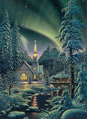 Buffalo Games Kim Norlien - Light of The World - 1000 Piece Winter Jigsaw Puzzle - Festive, Holiday Puzzles for Adults Precision-Cut Pieces, Christmas Artwork, Hours of Relaxing Fun