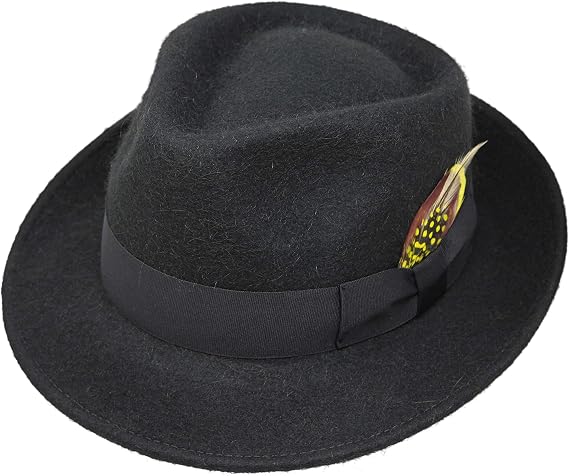 Alpaca Doyle - Teardrop Fedora Hat - Premium Alpaca Wool Felt - Crushable for Travel - Water Resistant - Unisex