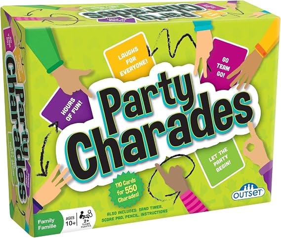 Party Charades Game Contains 550 charades Great Family Game for 2 or More Players Ages 10 and up by Outset Media