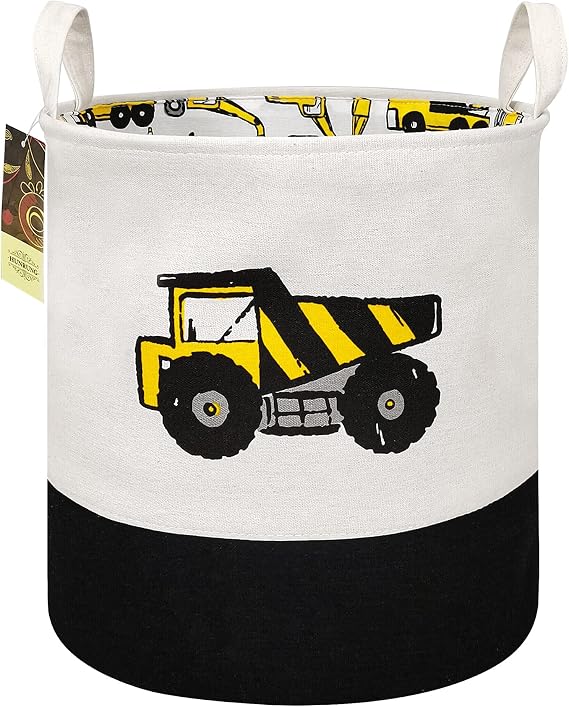 Large Laundry Hamper,Cartoon Organizer Bin for Children Nursery,Toys,Laundry,Children Clothing,Gift Baskets(Engineering)