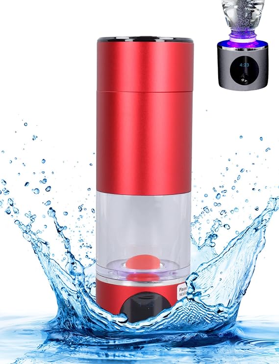 Sxhlseller Sxhlseller Hydrogen Water Bottle Pro - 2-in-1 Hydrogen Water Generator Hydrogen Water Machine 10 Minutes 5000 Ppb Excellent Hydrogen Generation Red