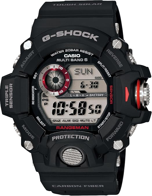 Casio Men's GW-9400J-1JF G-Shock Digital G Rangeman Series Multiband 6, Black Watch