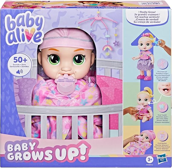 Baby Alive Baby Grows Up, LaLa GooGoo, Milestones and Baby's First Tooth, Interactive Doll for Girls and Boys Ages 3+