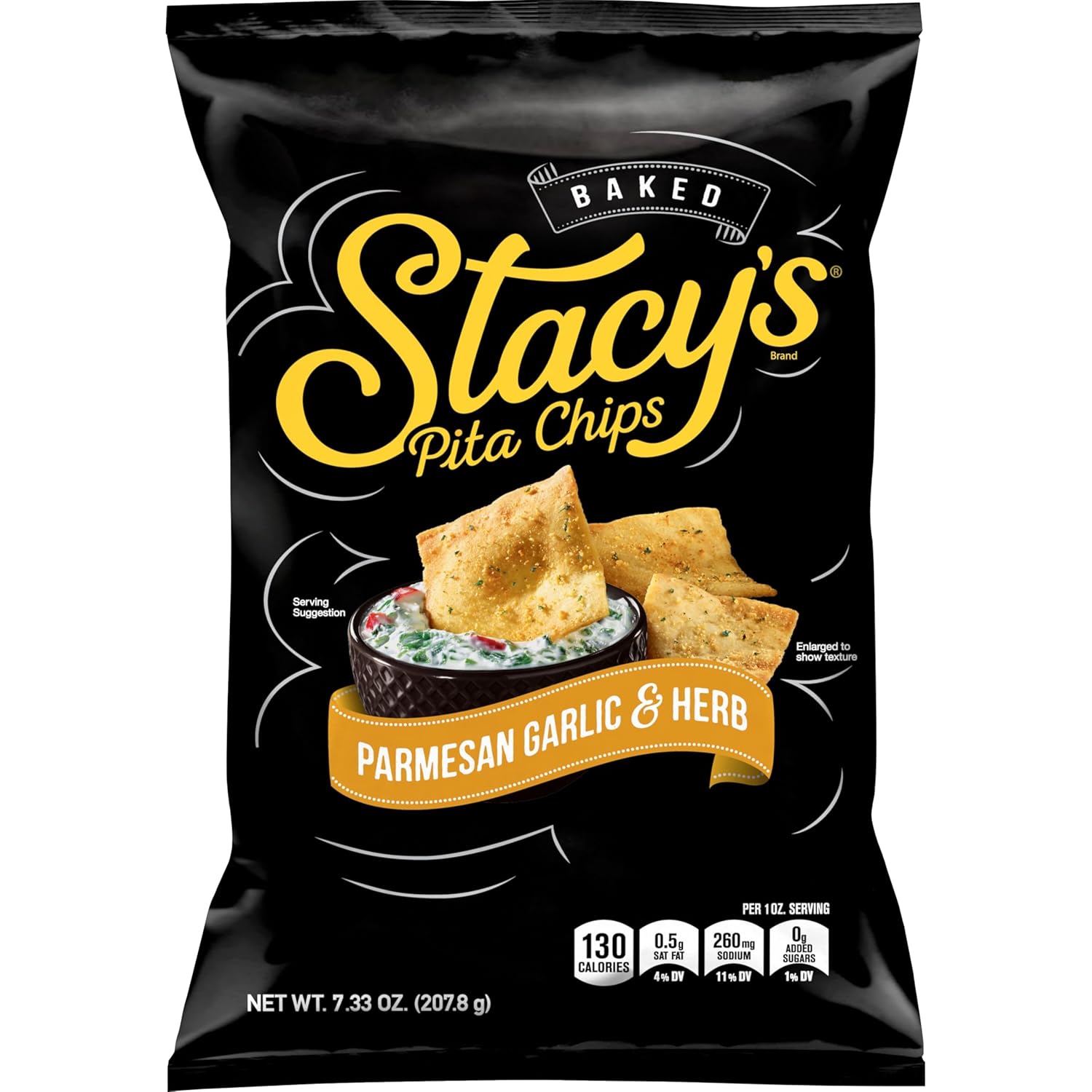 Stacys Pita Chips, Garlic Parmesan & Herb, 7.33oz Bag 00268616