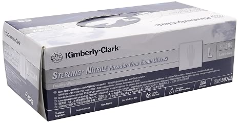Kimberly Clark Safety 50708 Sterling Nitrile Exam Gloves, Large (Pack of 200)