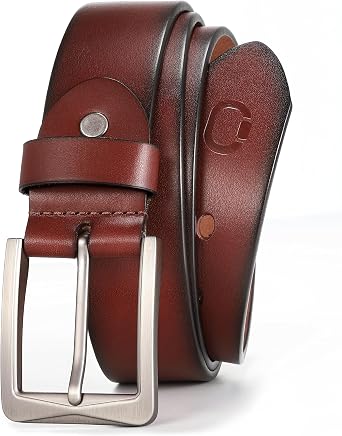 CHAOREN Full Grain Leather Belt for Men, 1.5" Italian Men's Belts Leather, Designed for Business and Casual
