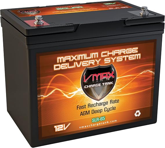 VMAX SLR85 12 Volt 85Ah AGM Deep Cycle Group 24 Battery 1.15kWh for Tiny Home House Offgrid Solar Power