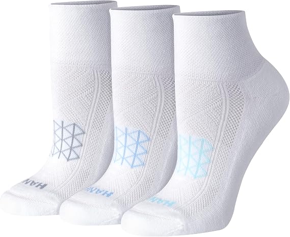 Hanes Women's No Show Running Socks, Absolute Run Socks, Breathable No Show Tab Socks for Running, 4-pack