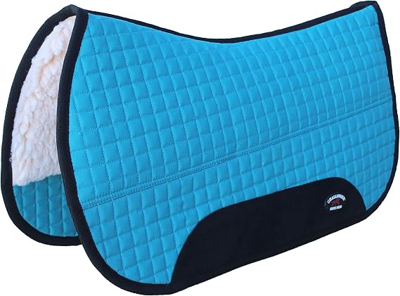 Horse Western 28" x 30" Cotton Quilted Padded Saddle Pad Turquoise 3995