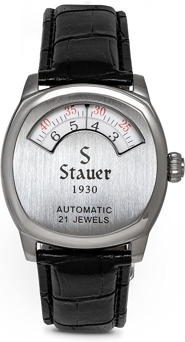 Stauer 1930 Dashtronic Watch Cotswold Genuine Men's Automatic Watch with Leather Band and Stainless Steel Case 21-Jewel Movement and 3-ATM Water Resistant