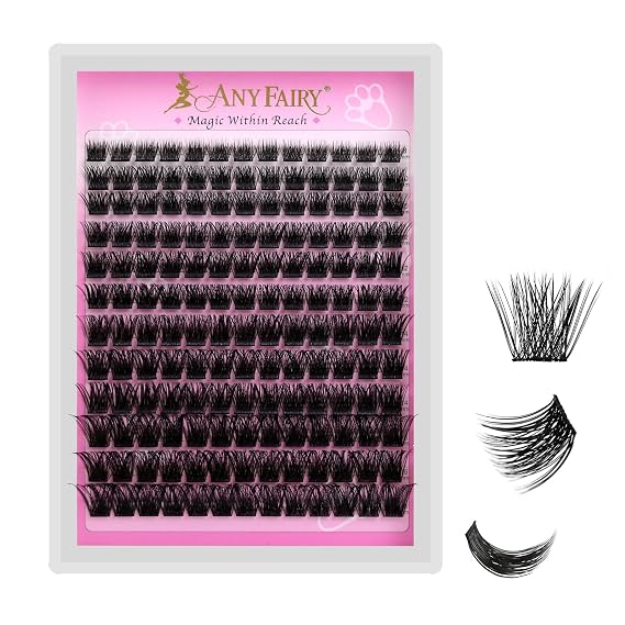 Lash Clusters 8-18mm Wispy Eyelash Clusters 144pcs Cluster Lashes DIY Individual Lashes Clusters with Soft Thin Band for Self Use,Beginner-Friendly(Sylph-774)