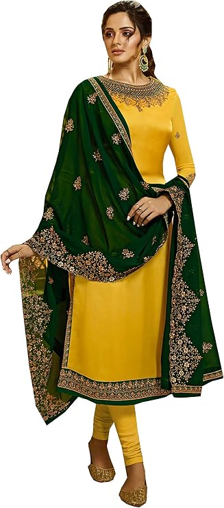 ZIYA Women's Ethnic wear Embroidered Straight Salwar Kameez Suit Nitya 4201-4209
