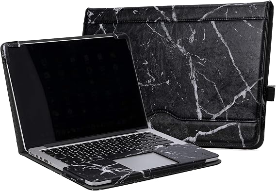 TYTX Compatible with MacBook Pro Leather Case 13 Inch Retina 2013-2015 (A1502/A1425) Laptop Sleeve Protective Folio Book Cover (Old MacBook Pro 13", Black Marble)