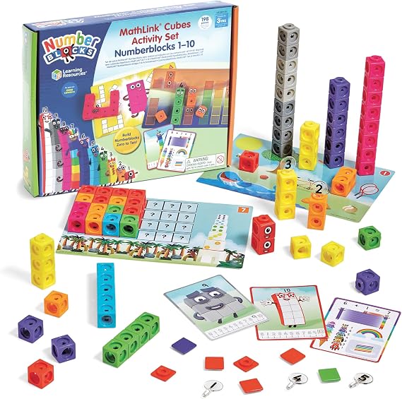 Learning Resources Numberblocks 1-10 MathLink Cubes Activity Set Ages 3+