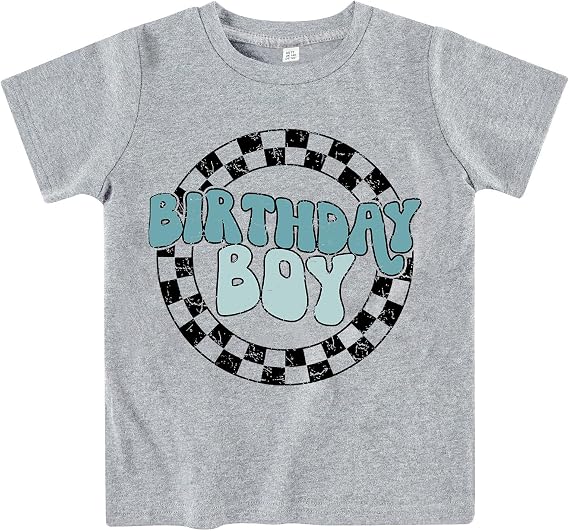 Birthday Boys Shirts 2nd 3rd 4th 5th 6th 7th Boys Birthday T-Shirts Cotton Short Sleeve Tees Tops