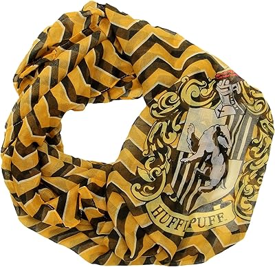 Harry Potter Red Golden Snitch Infinity Scarf - Polyester with All-Over Snitch Print, Officially Licensed