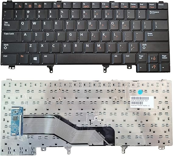 US Layout Replacement Keyboard Without Backlit Compatible with Dell Latitude E5420 E5430 E6220 E6320 E6330 E6420 E6430 E6440 Series Without Pointer Stick