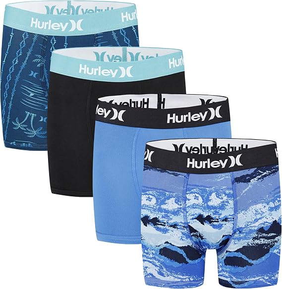 Hurley Boys' Multi-pack Performance Boxer Briefs