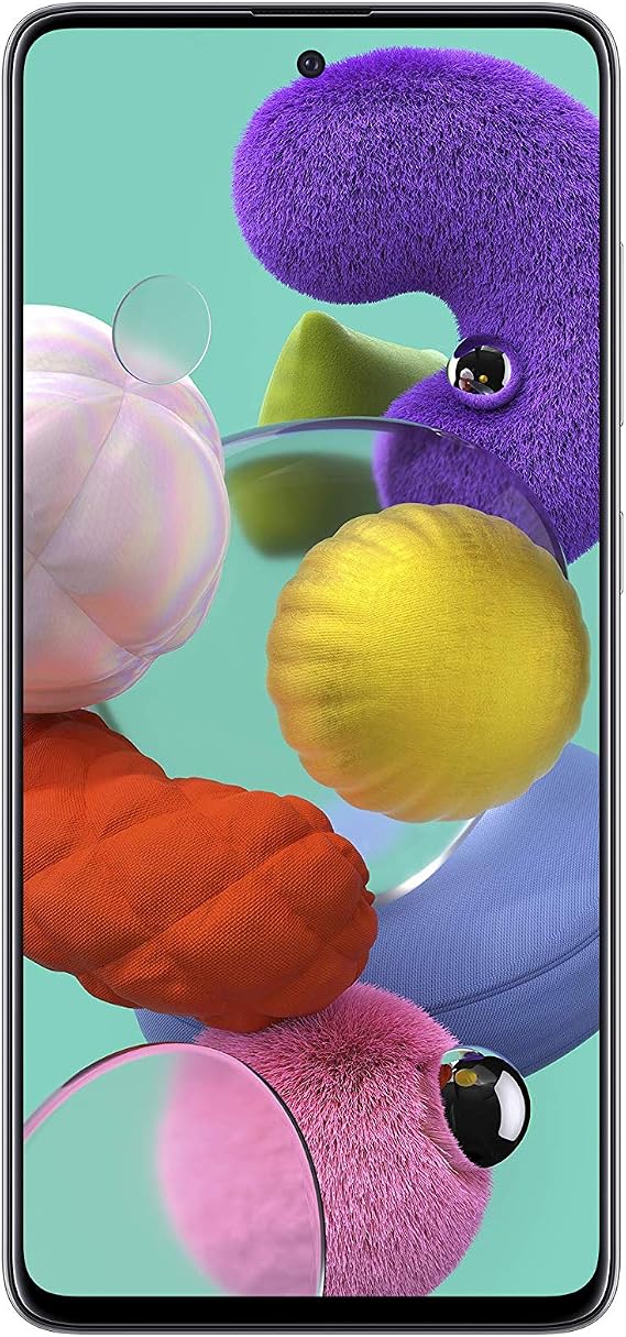Samsung Galaxy A51 A515F 128GB DUOS GSM Unlocked Phone w/ Quad Camera 48 MP + 12 MP + 5 MP + 5 MP (International Variant/US Compatible LTE) - Prism Crush White