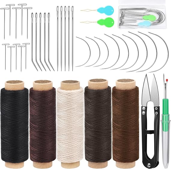 110 Yard Hair Extension Thread 5 Rolls Wig Weaving Thread