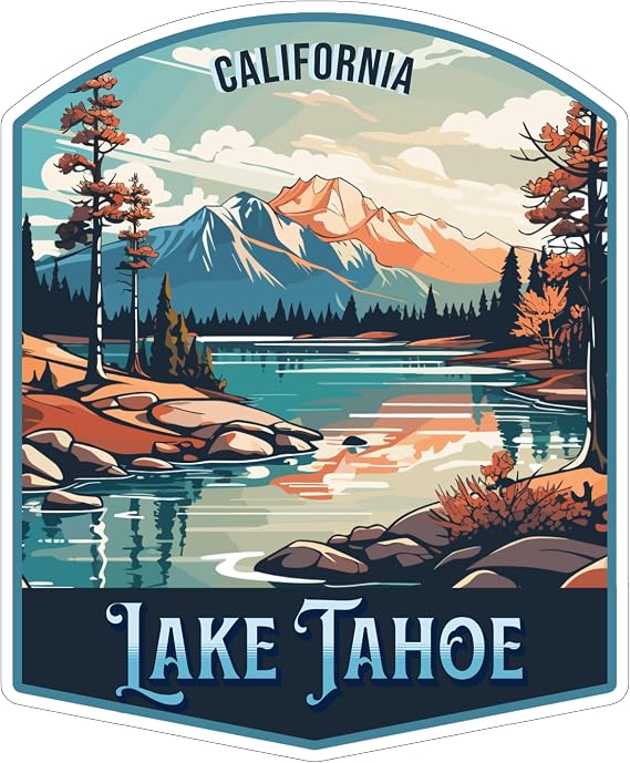 Lake Tahoe California Waterproof Vinyl Sticker 4 Inch Decal