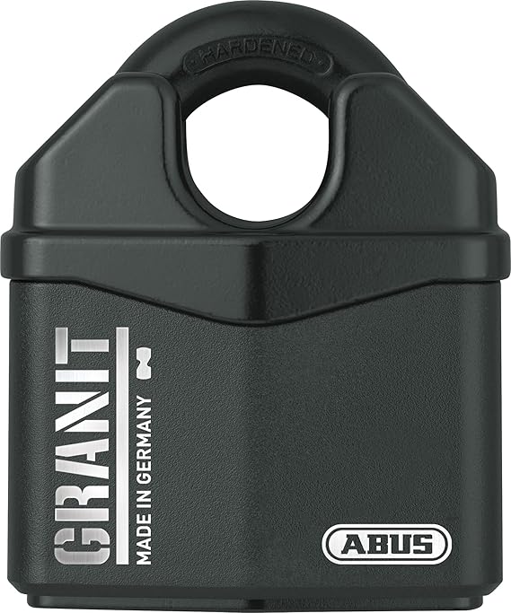 ABUS 37/80 Granit Heavy Duty Padlock - Hidden Closed Shackle Lock | with 9/16" (14mm) Shackle - with 2 Keys for Storage, Outdoor, Containers, 3.11in (79mm) Wide, Keyed Different