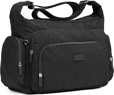 KAIERWOKE Crossbody Handbags for Women with Anti theft Casual Multi Pocket Shoulder Bag Nylon Travel Purse