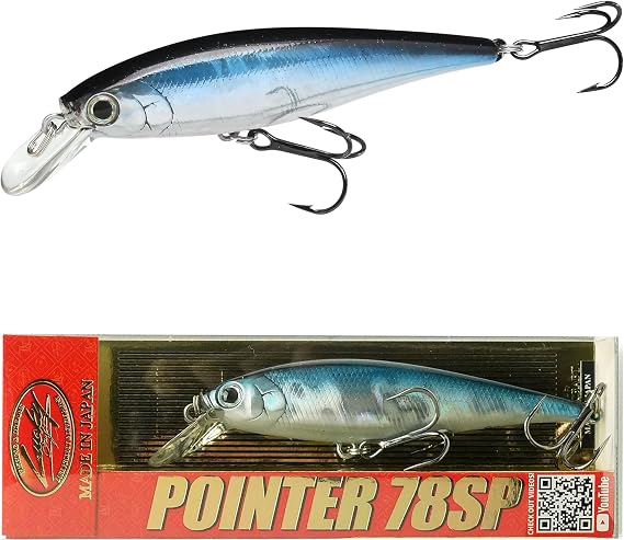 LUCKY CRAFT Pointer 78SP Fishing Lures, 3 Jerkbait Freshwater Bass & Trout Lures, Suspending 4ft5ft Depth, Jerkbait with Walk-the-Dog Action, Precision Bass Fishing Gear and Accessories