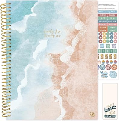 bloom daily planners 2025-2026 8.5 x 11 Academic Year Day Planner July 2025 - July 2026 - Weekly & Monthly Dated Agenda Organizer with Stickers & Tabs - Ocean Oasis