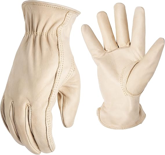 AWP Grain Leather Pigskin Work Gloves for Men and Women, Made with Premium Grain Pigskin Leather, Large