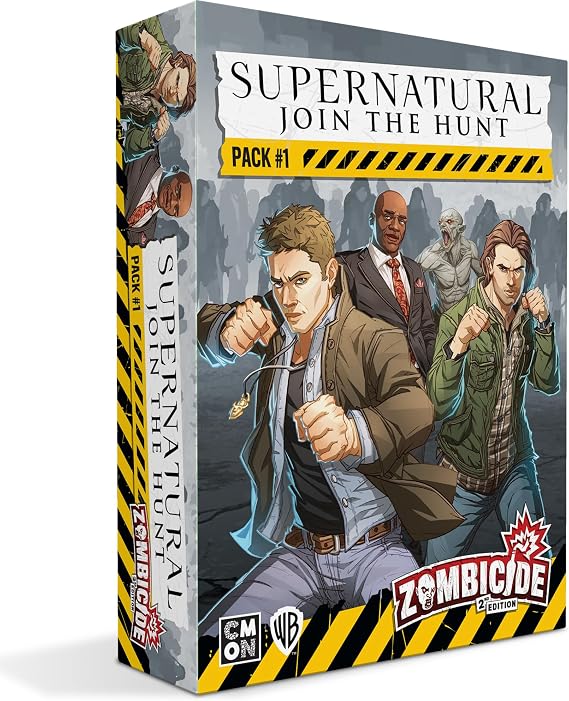 CMON Zombicide Supernatural Character Pack #1 - Sam, Dean, Alpha Vampire, Wendigo - Unleash Hellish Action! Cooperative Board Game for Ages 14+, 1-6 Players, 60 Minute Playtime, Made