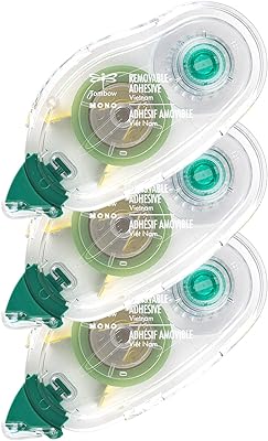 Tombow 62209 Refill for Removable Adhesive Applicator, .33-Inch x 472-Inch, 3Pack
