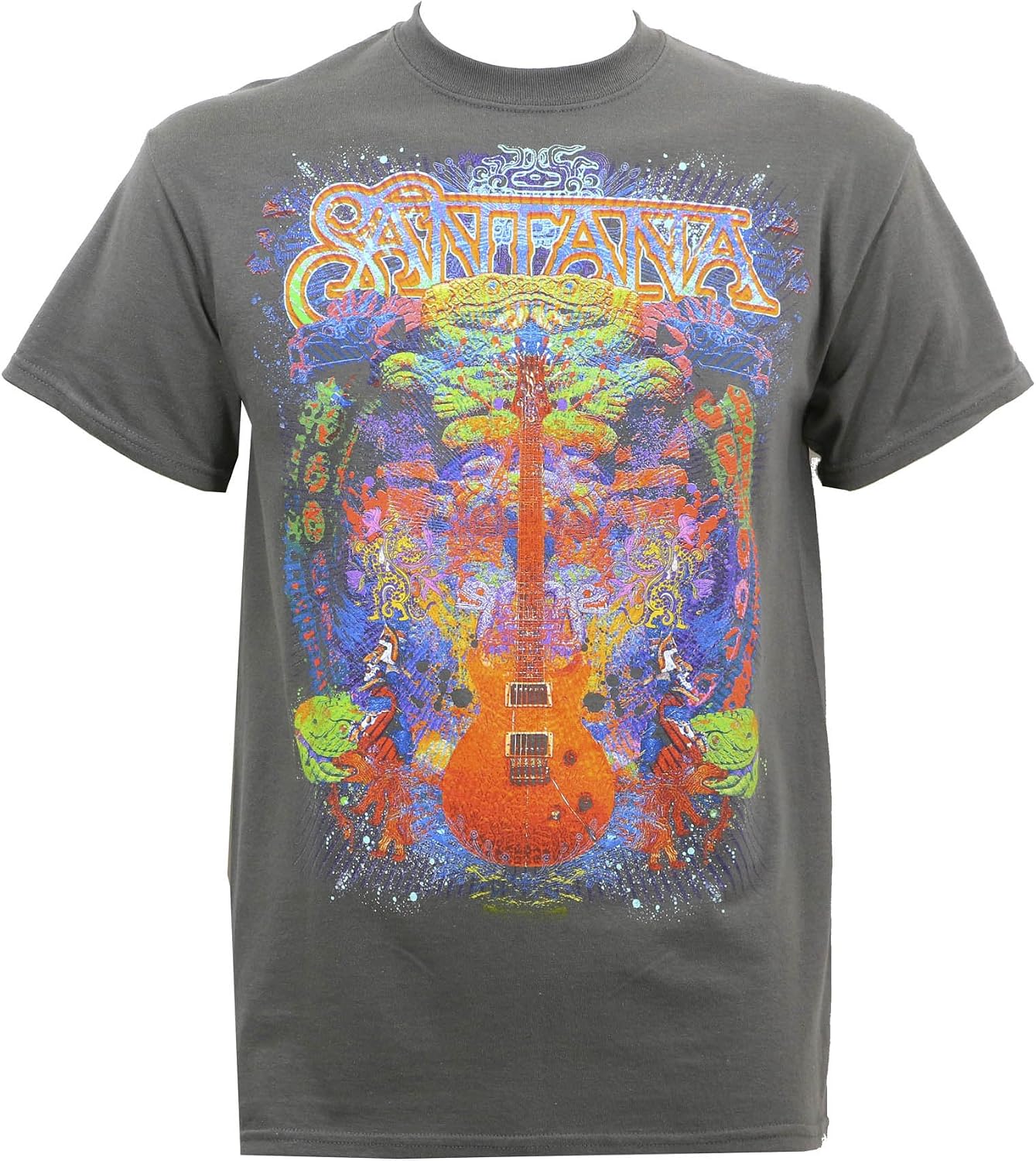 Santana Mens Spiritual Soul T-Shirt Graphite