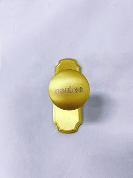 Gold Knobs with Backplate, 4 Pack