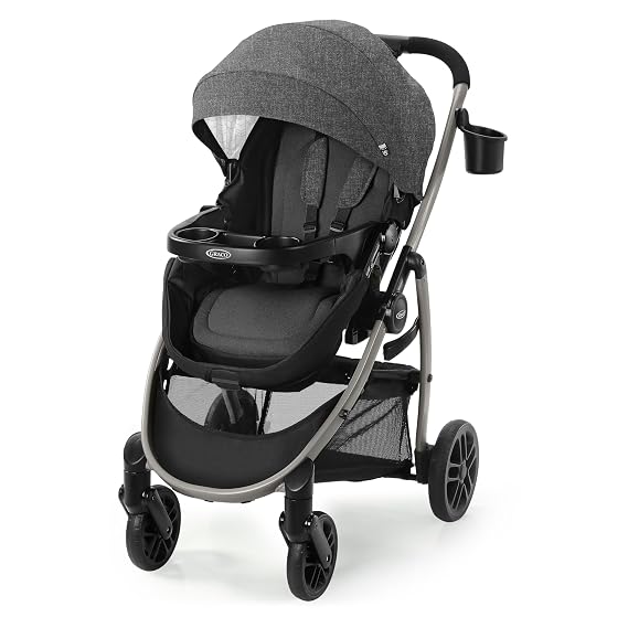 Graco Modes Pramette Stroller, 3-in-1 Baby Stroller, 3 Modes: Infant Car Seat Carrier (Car Seat Not Included), Infant Pramette to Toddler Stroller with Reversible Seat and One-Hand Fold, Redmond