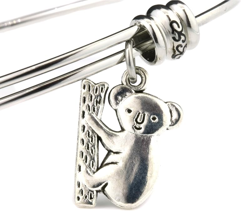 Dave The Bunny Koala Bear Australia Souvenir Snake Chain Charm Bracelet