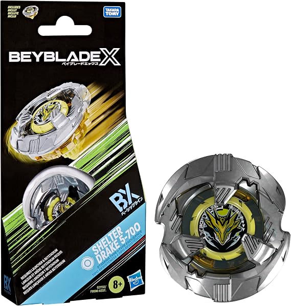 Beyblade X Shelter Drake 5-70O Booster Pack Set with Takara Tomy Stamina Type Top, Battling Tops Game Toys, Ages 8+