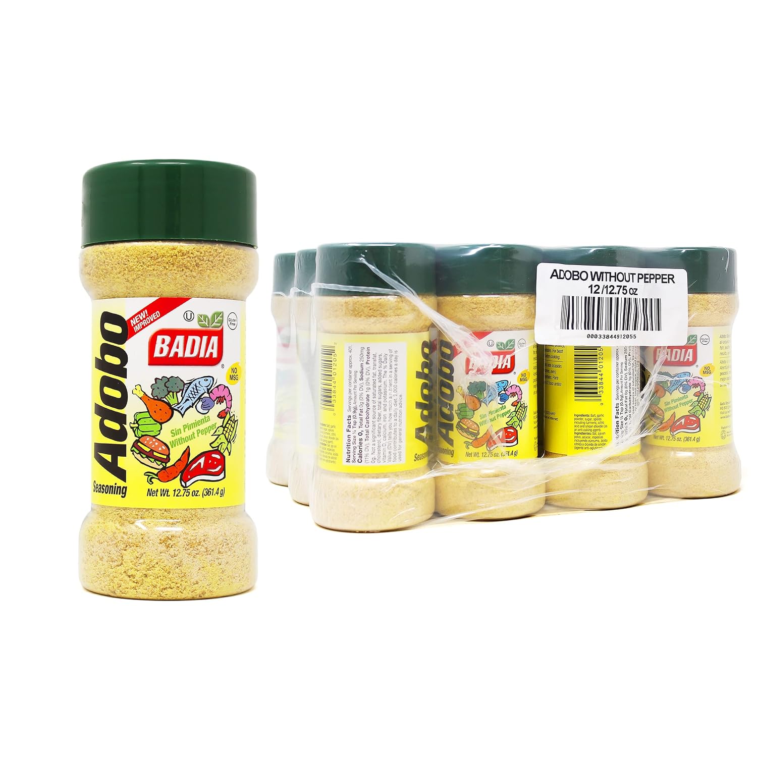 Badia Adobo without Pepper, 12.75 Ounce Pack of 12